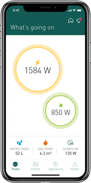 energy monitors app - real-time data on energy use
